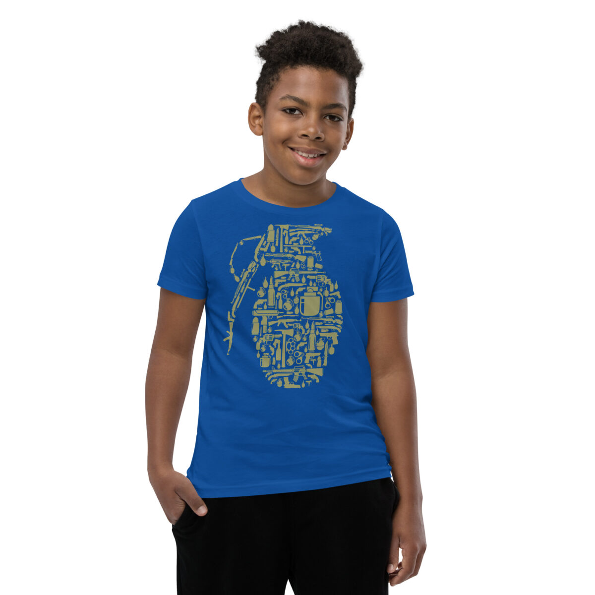 youth staple tee true royal front 645e639fa3611