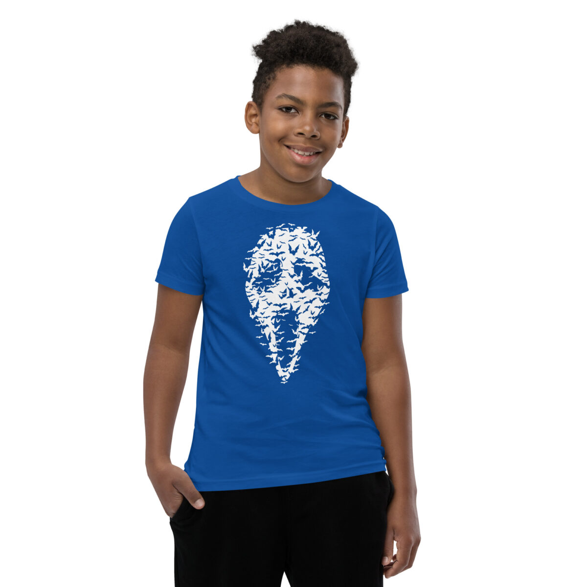 youth staple tee true royal front 645e65d1ec401