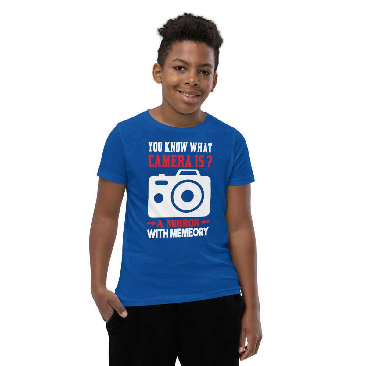 youth staple tee true royal front 646b489faafdc