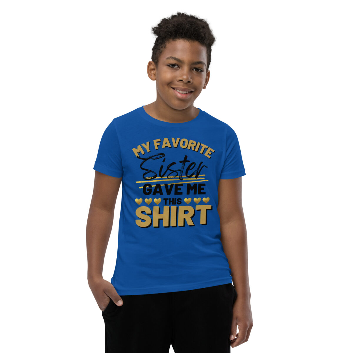 youth staple tee true royal front 646caf191bdff