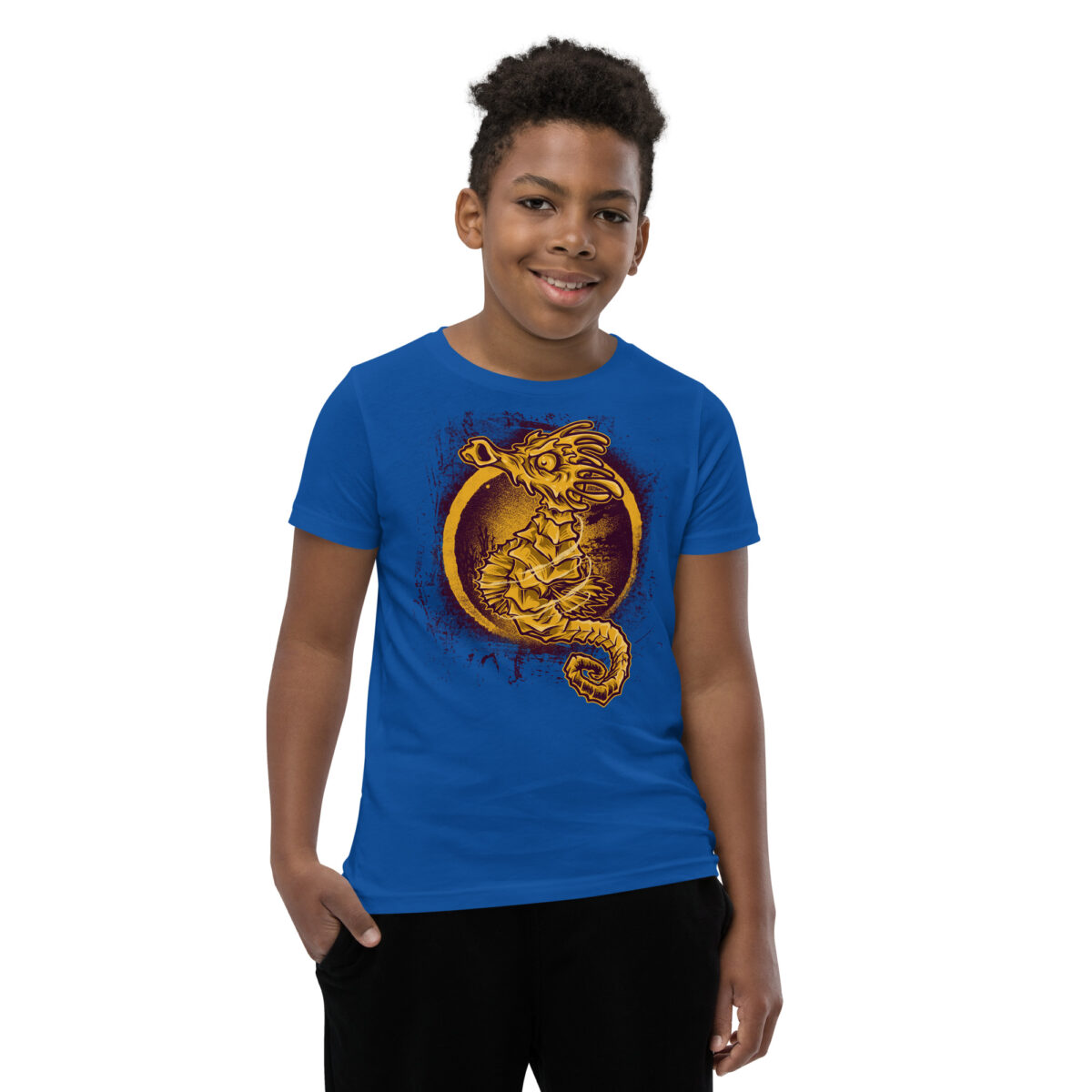 youth staple tee true royal front 646e3277bb639