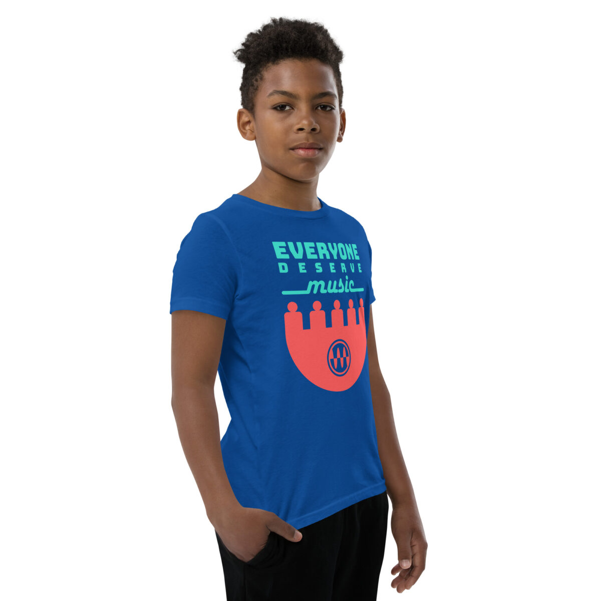 youth staple tee true royal right front 645a8b9536a2a