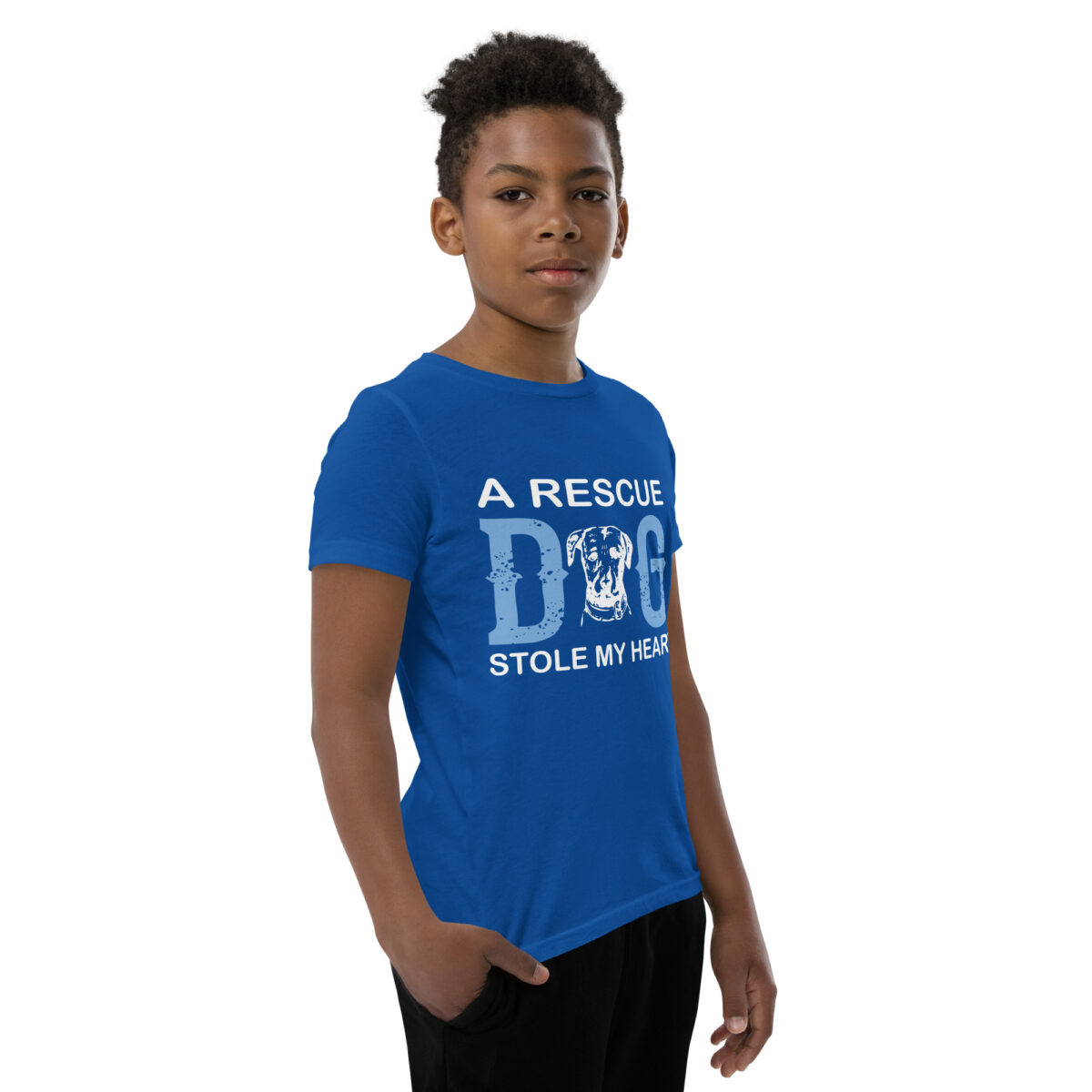 youth staple tee true royal right front 645d0931ccaac