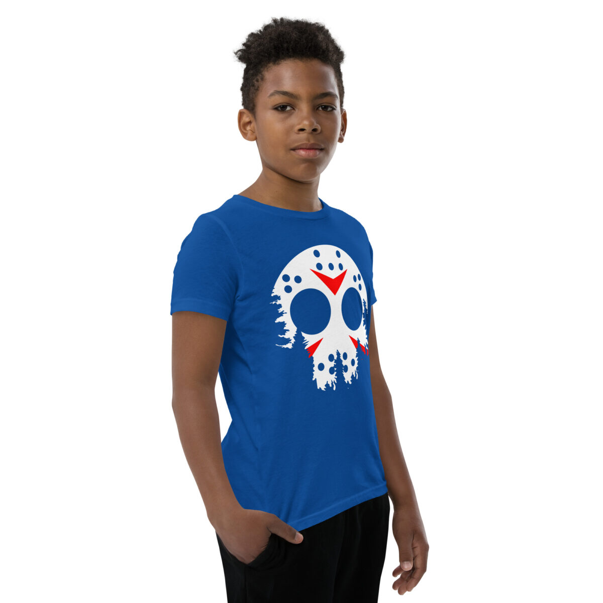 youth staple tee true royal right front 645e4cc661d55