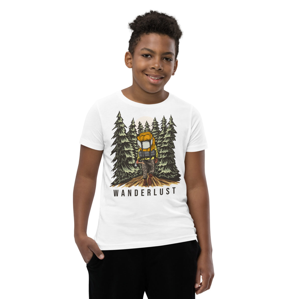 youth staple tee white front 645e7b56622ca