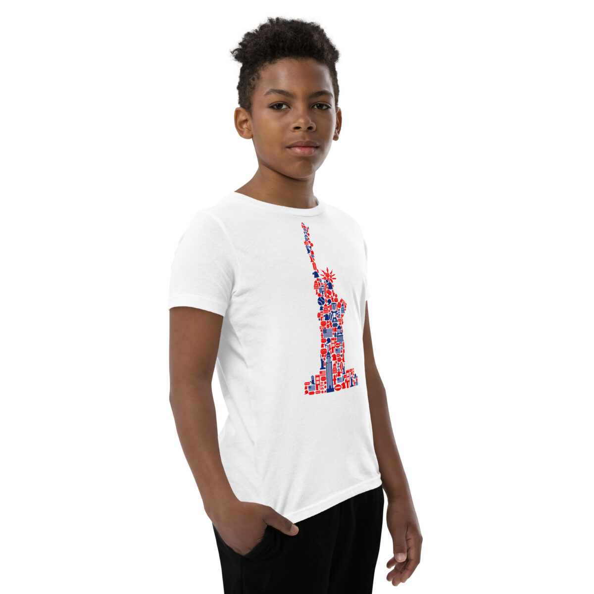 youth staple tee white right front 645e4b855f96d