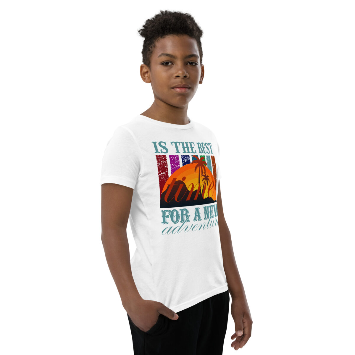 youth staple tee white right front 6462735b55544