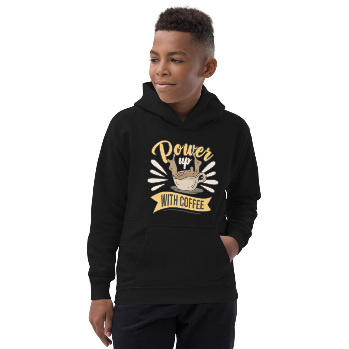 kids hoodie jet black front 6478f1cf548f6