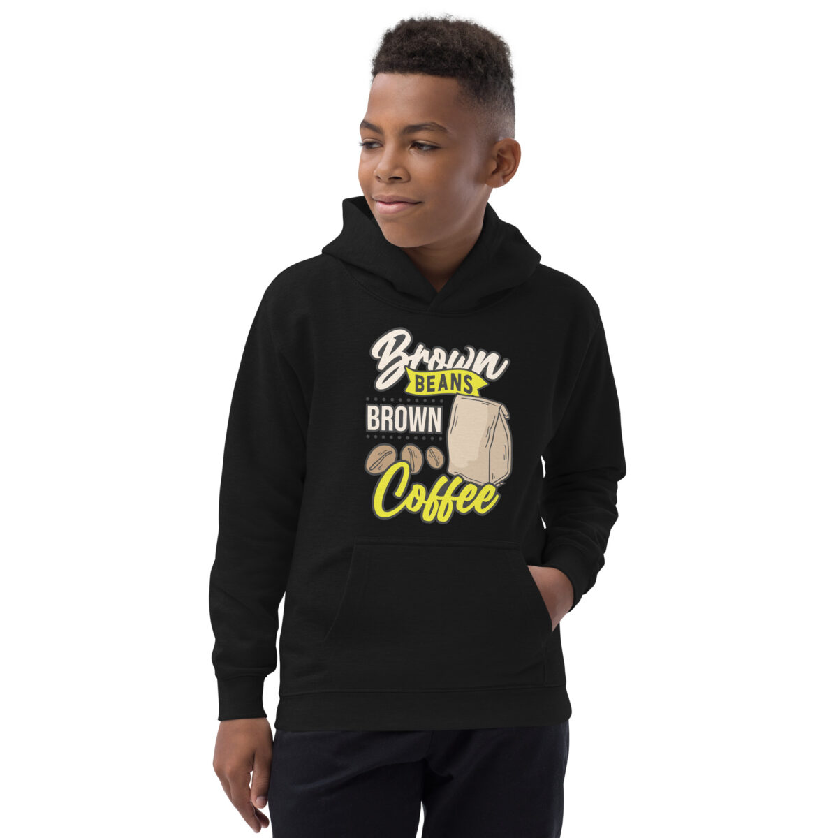 kids hoodie jet black front 6479980148fc2