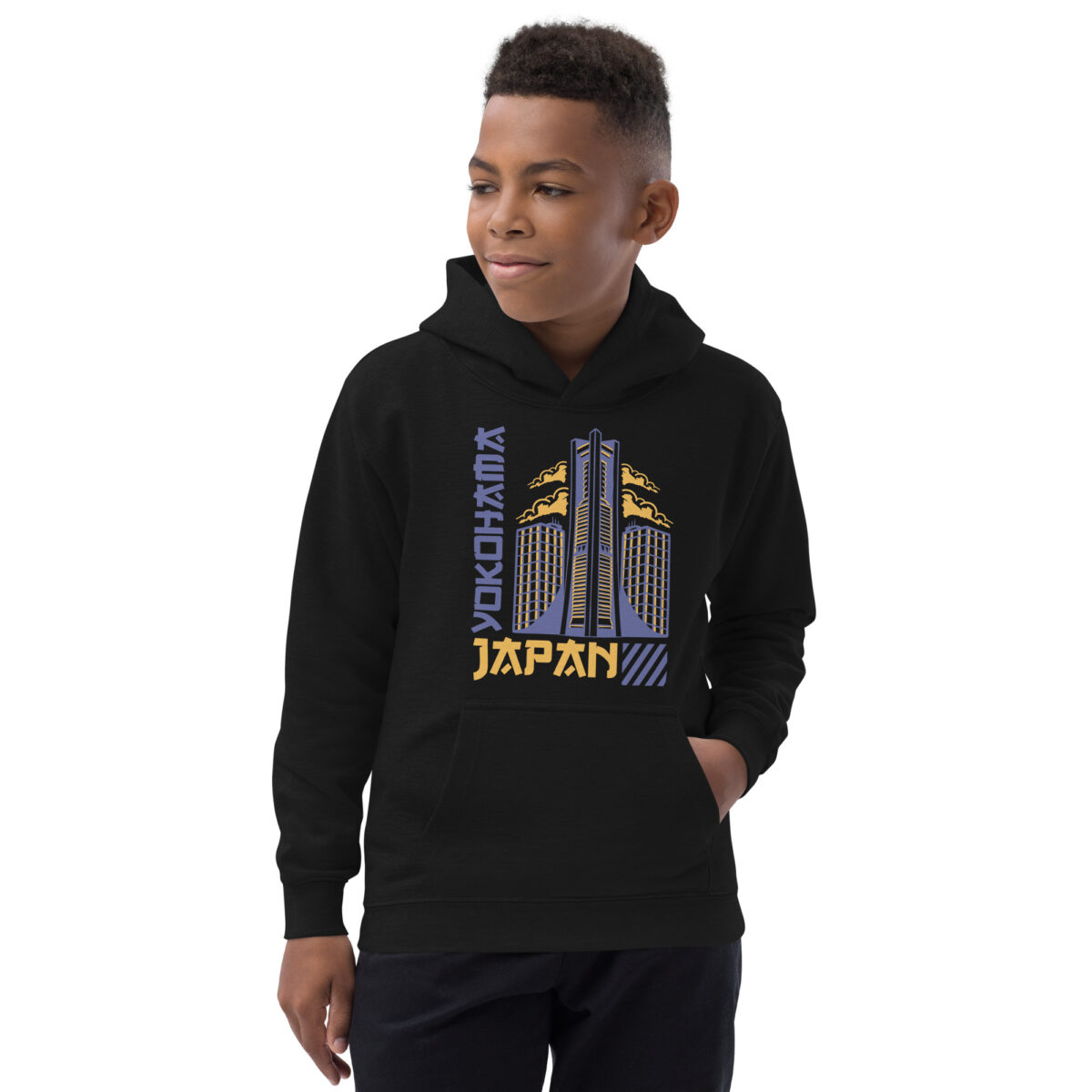 kids hoodie jet black front 647a1c03de660