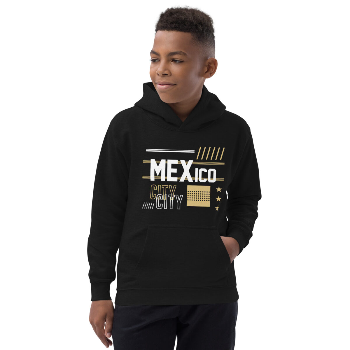 kids hoodie jet black front 647bc3f893525