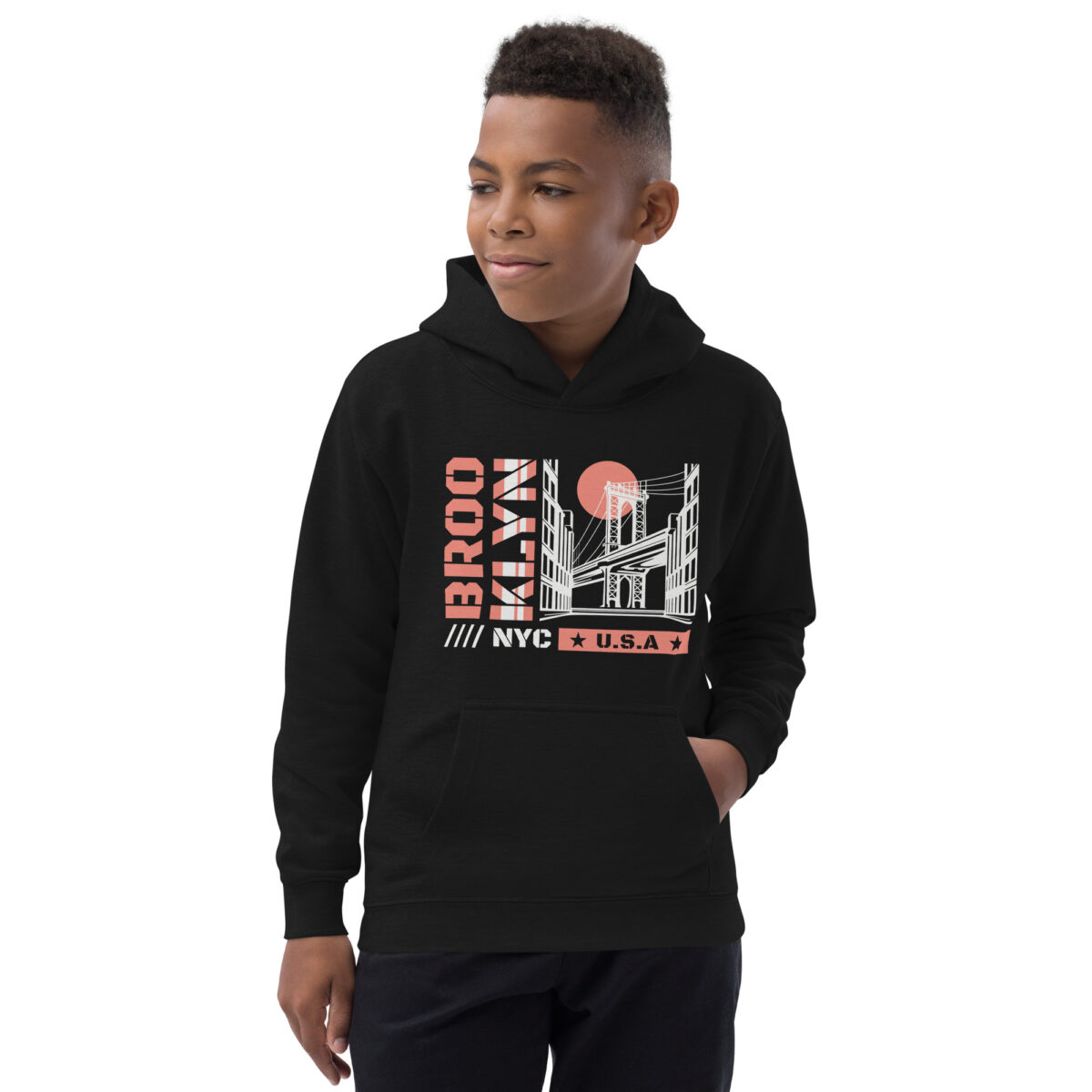 kids hoodie jet black front 647c92179bb0a