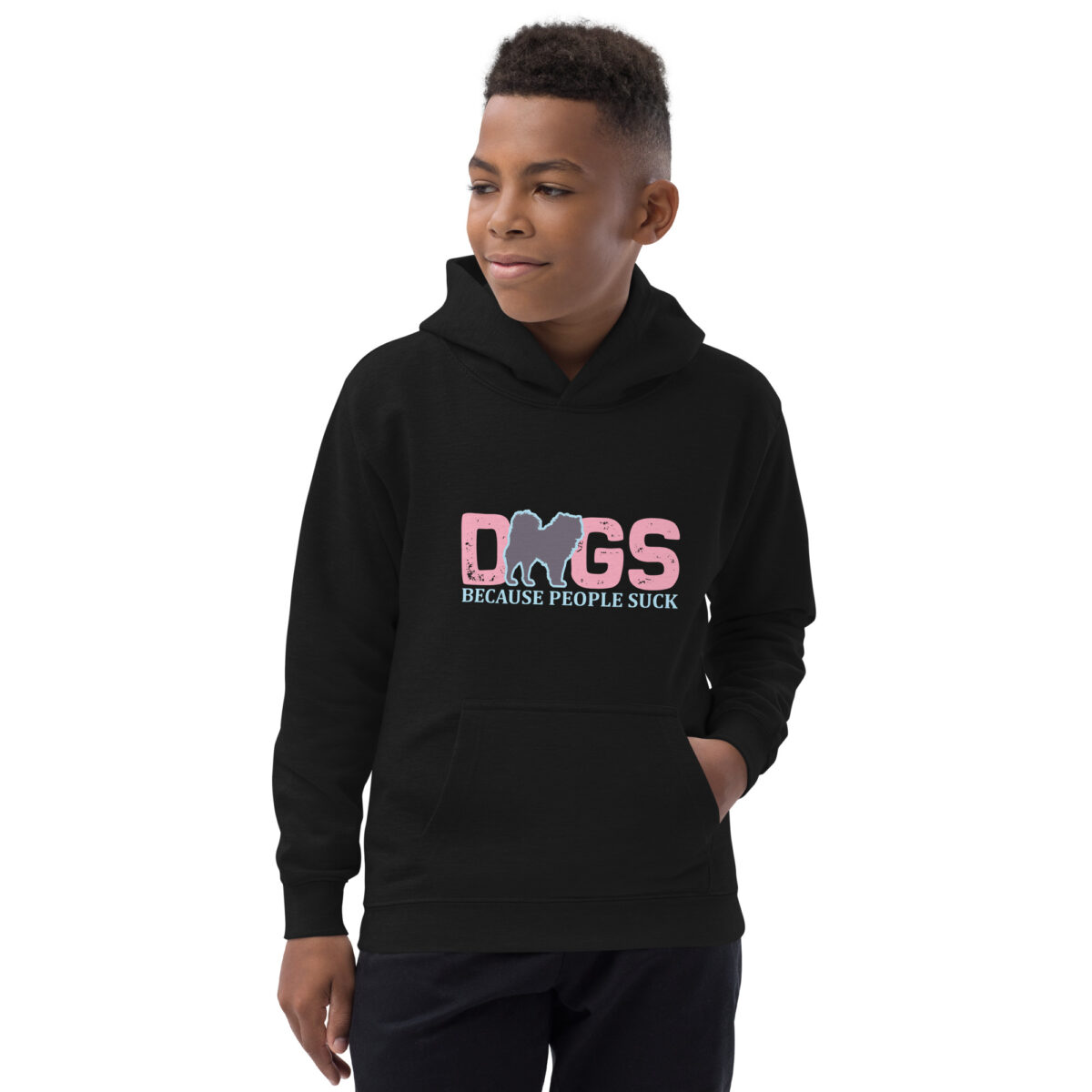 kids hoodie jet black front 647dae27da3d7