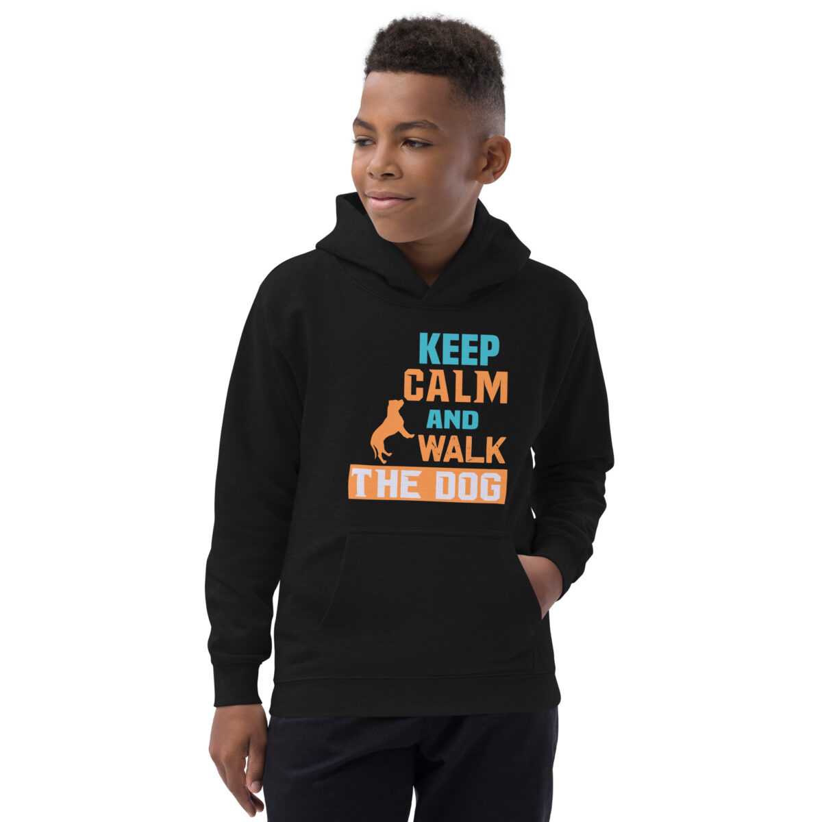 kids hoodie jet black front 647dbd7c1169e