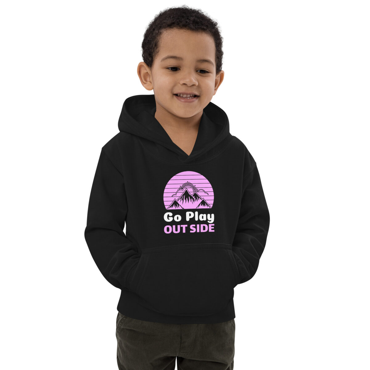 kids hoodie jet black front 647e0520496b6