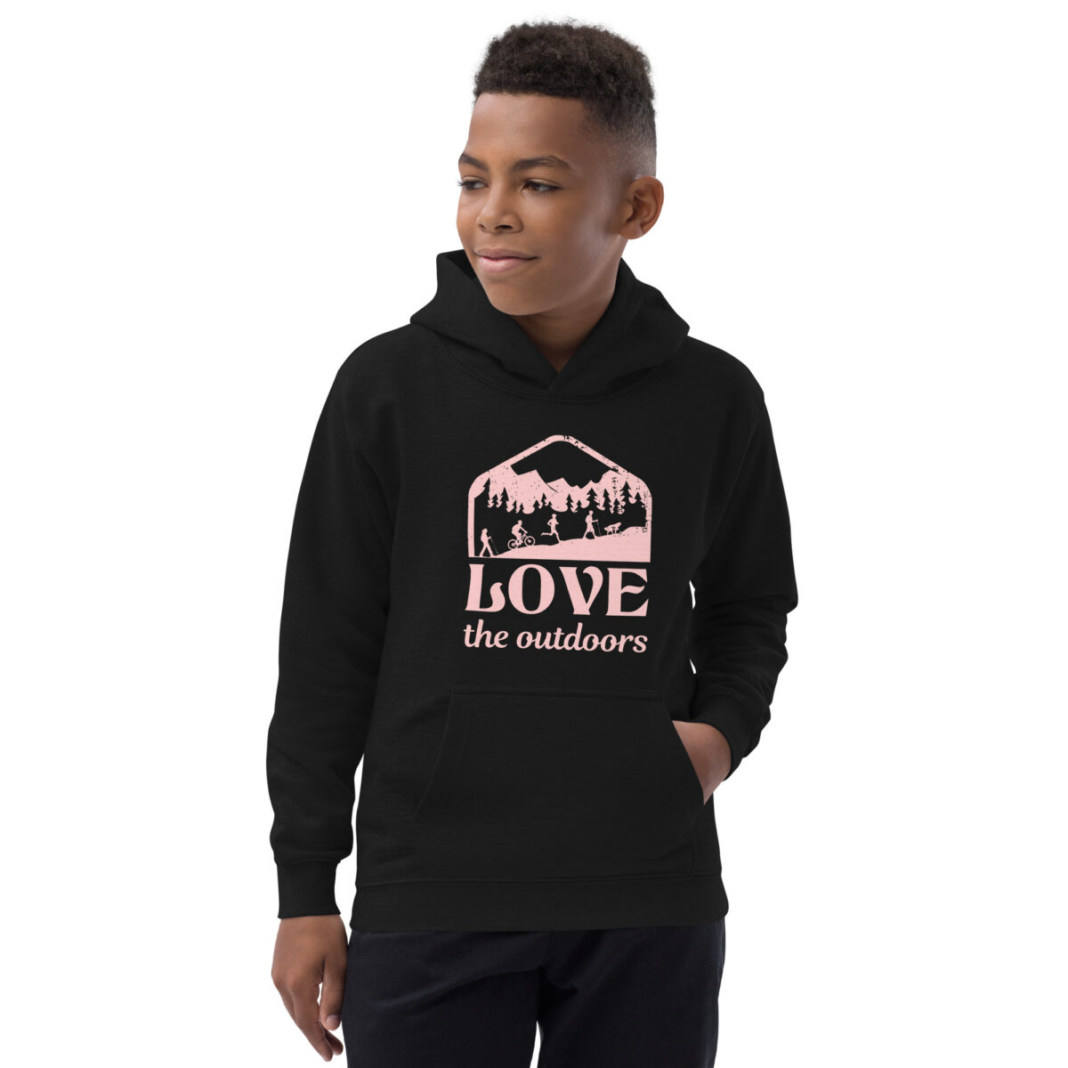 kids hoodie jet black front 647e1202893c6