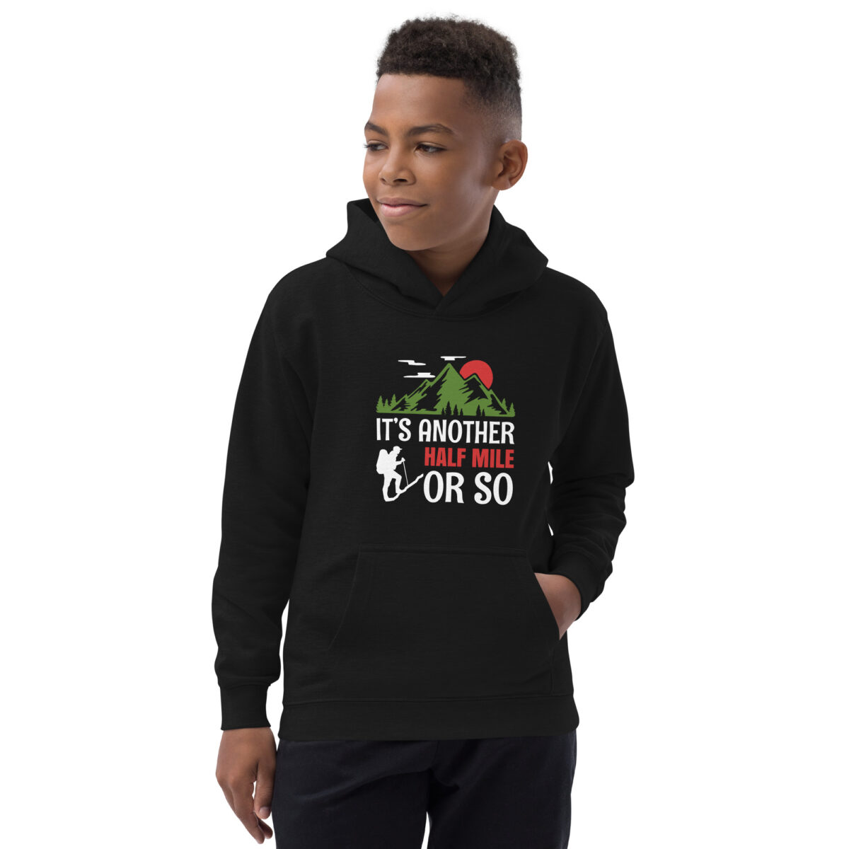 kids hoodie jet black front 647e167078598