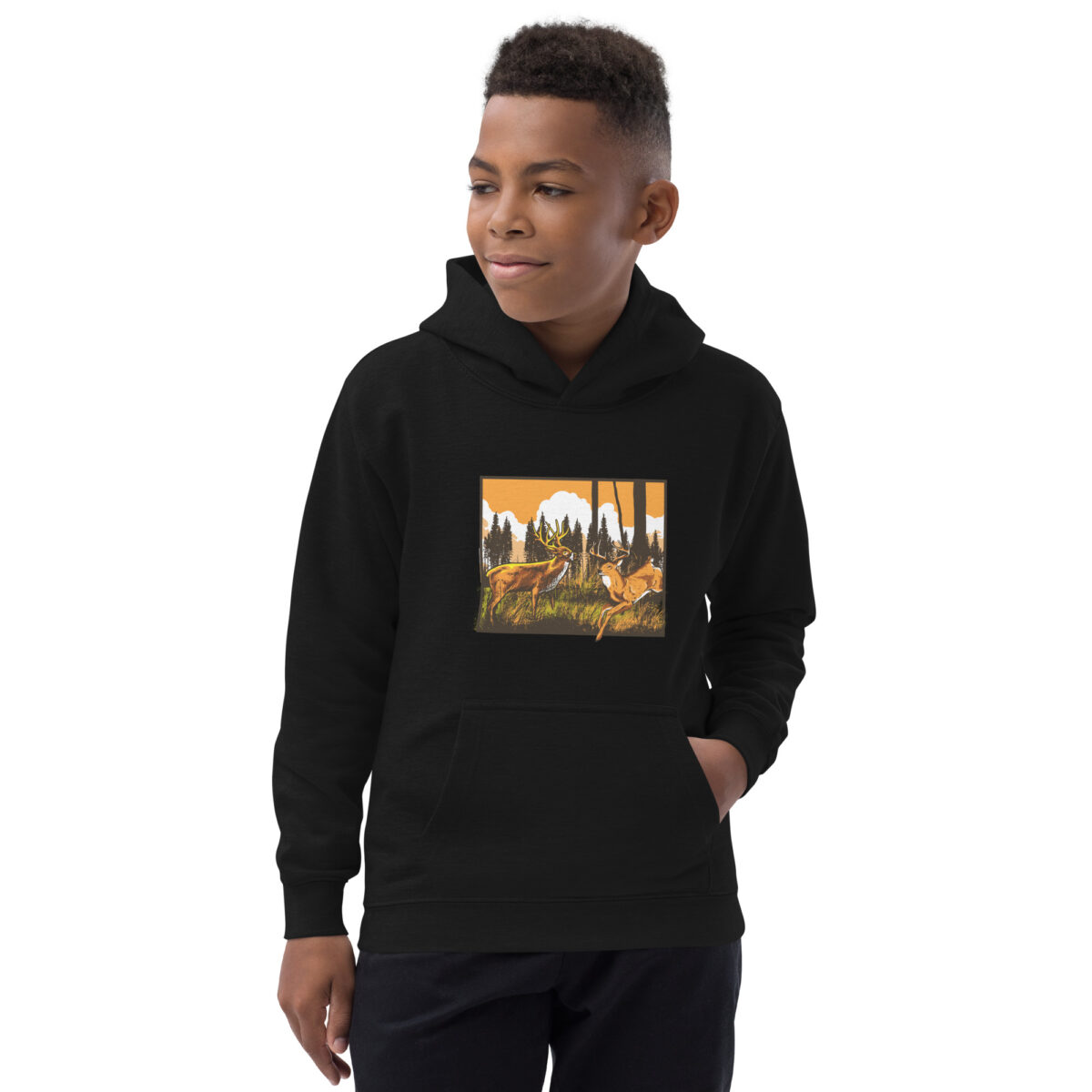 kids hoodie jet black front 647e21b023af7