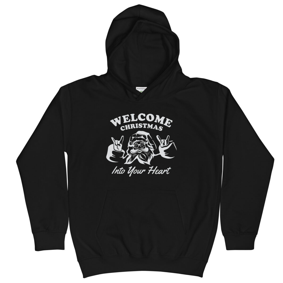 kids hoodie jet black front 647f29914d069