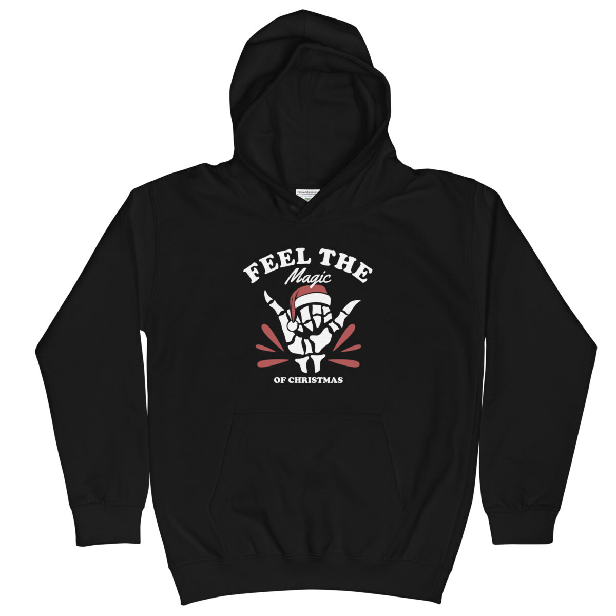 kids hoodie jet black front 647f3f76295e6