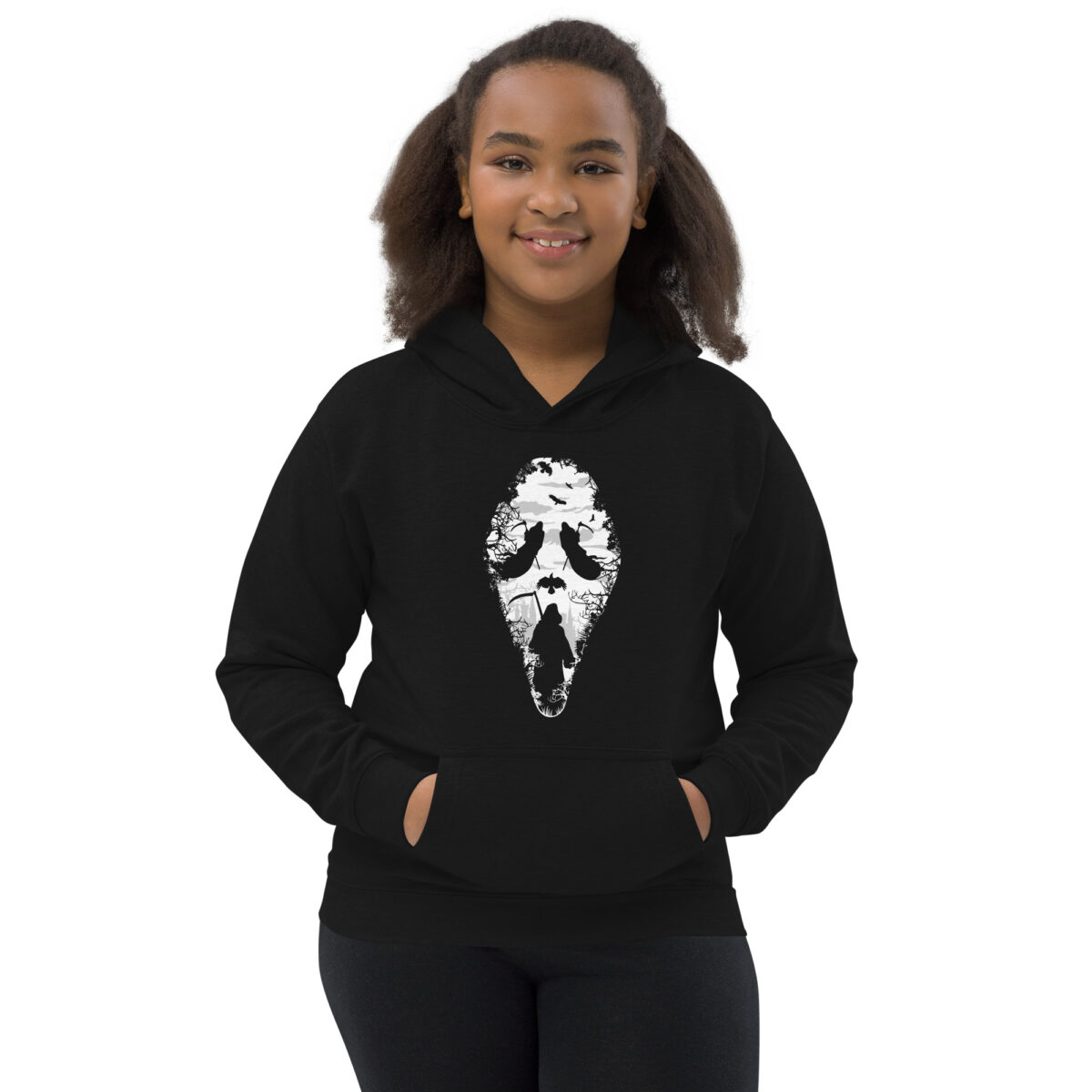 kids hoodie jet black front 647f664798f22