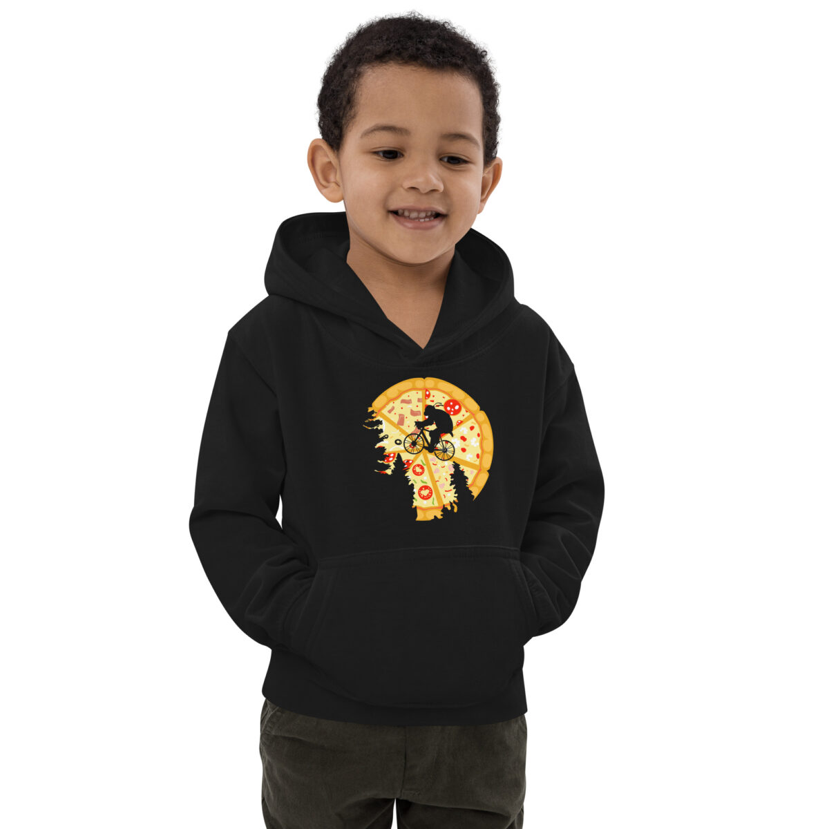 kids hoodie jet black front 64806252a1879