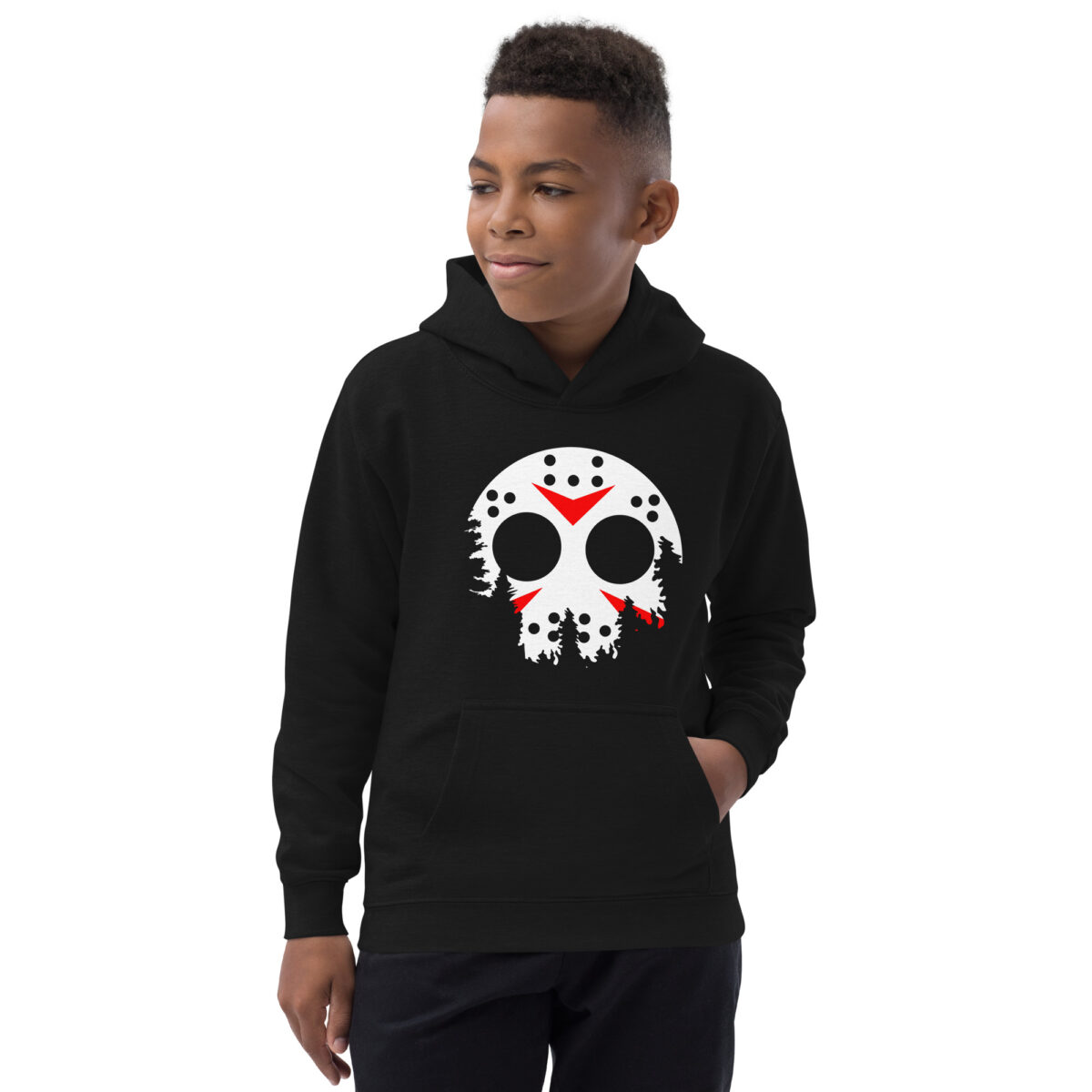 kids hoodie jet black front 648067b15e0ab