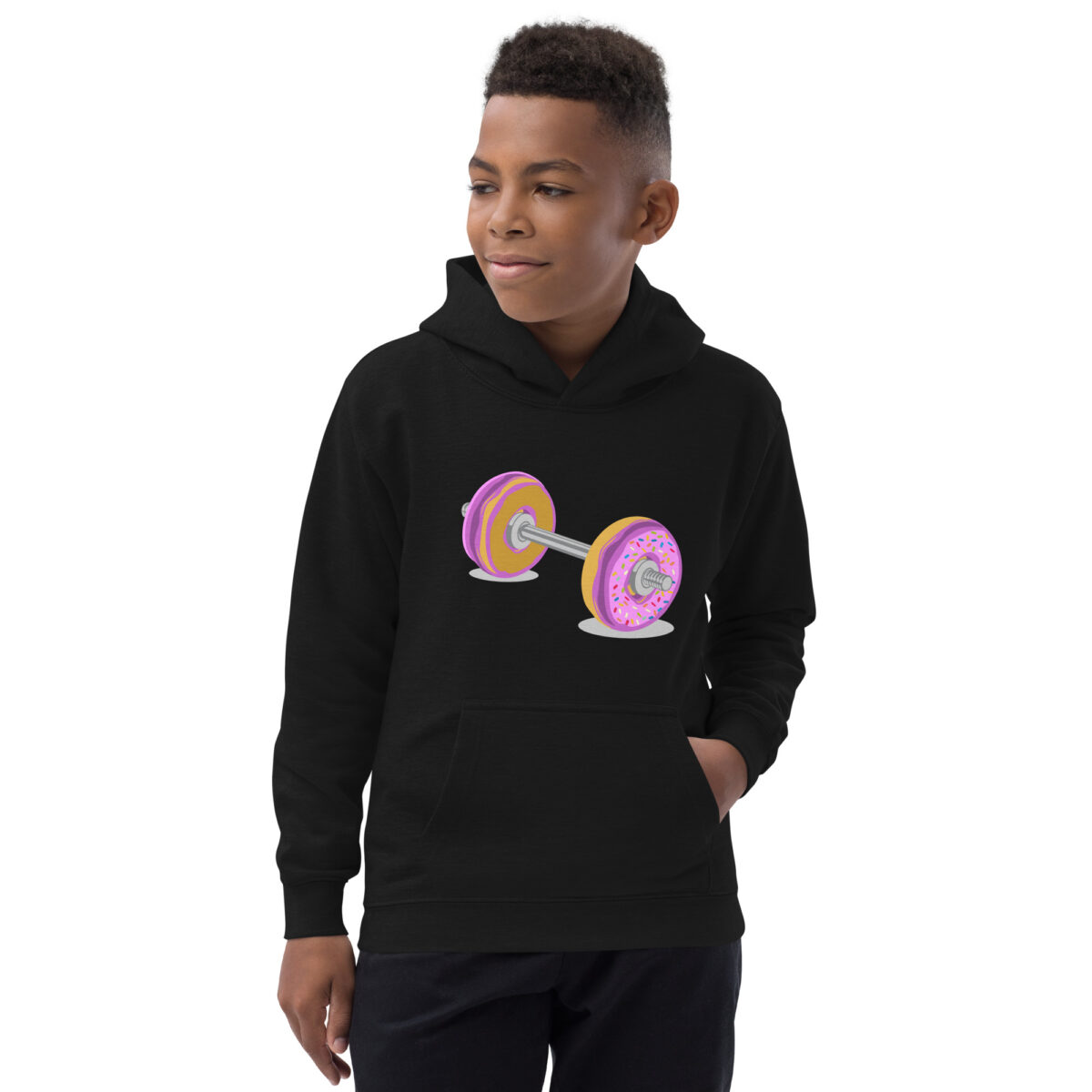 kids hoodie jet black front 648071f54853e