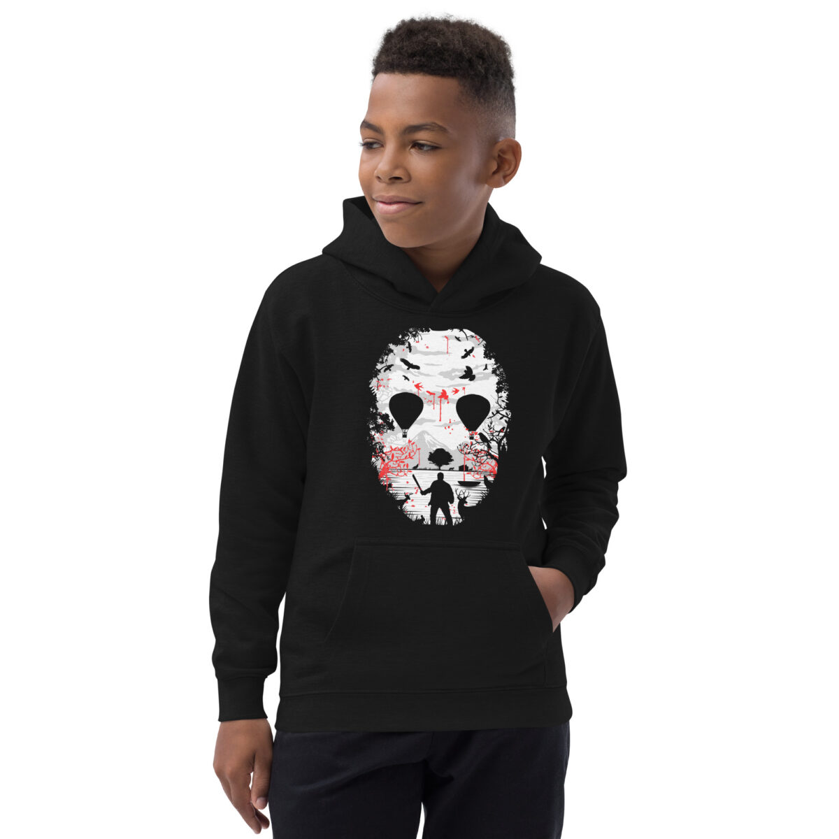 kids hoodie jet black front 648074b781d5f