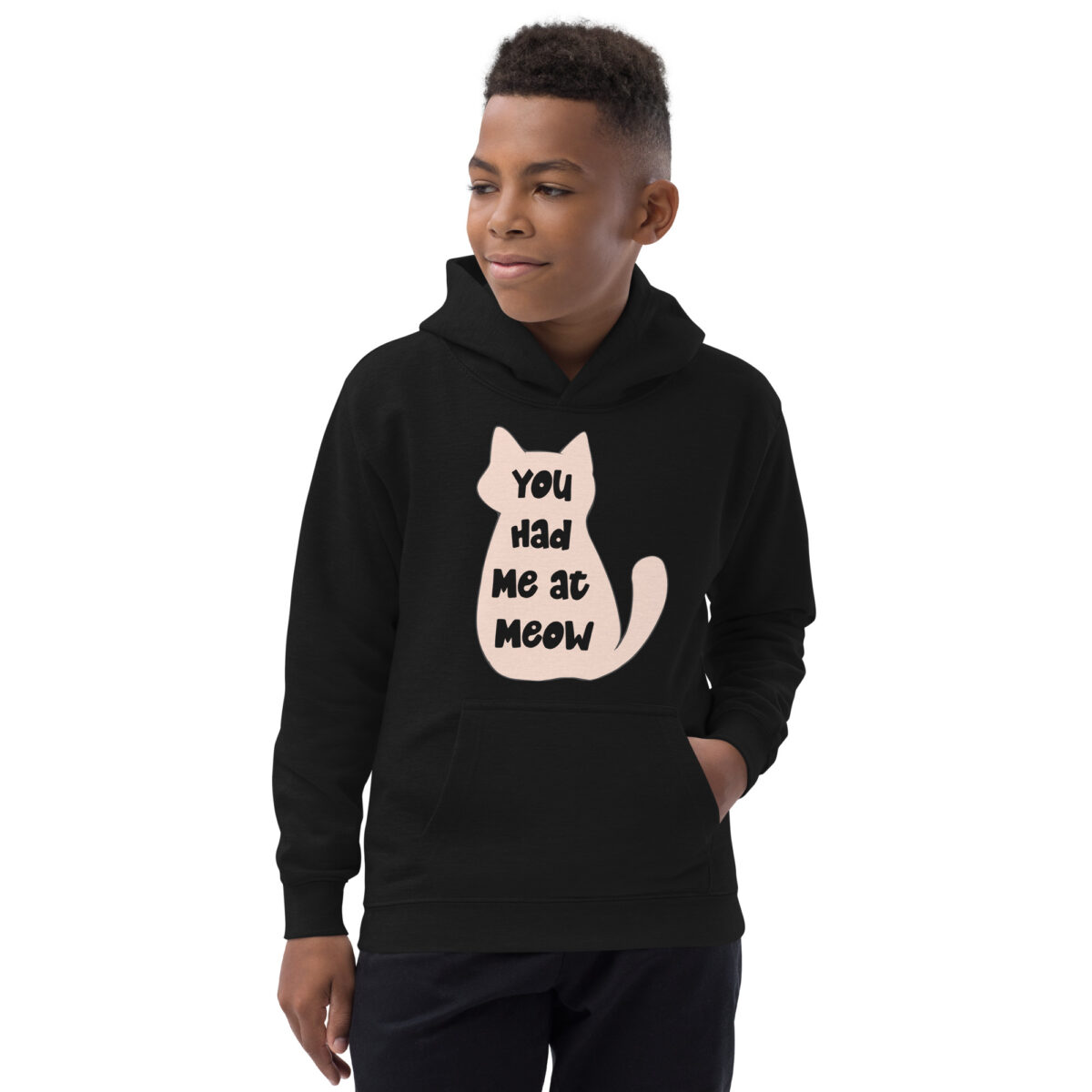 kids hoodie jet black front 6480b3dd8c0ac