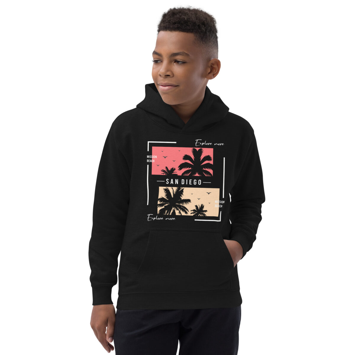 kids hoodie jet black front 64818694bf813