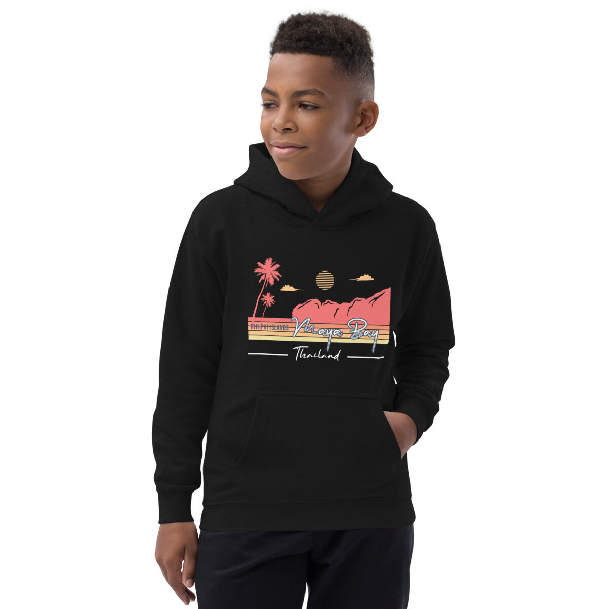 kids hoodie jet black front 648194e79c840