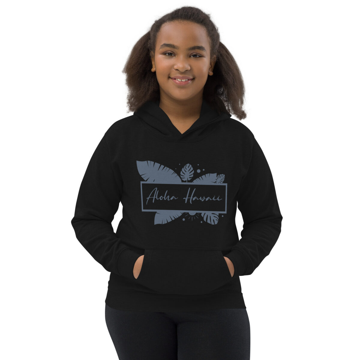 kids hoodie jet black front 6482c4588472b