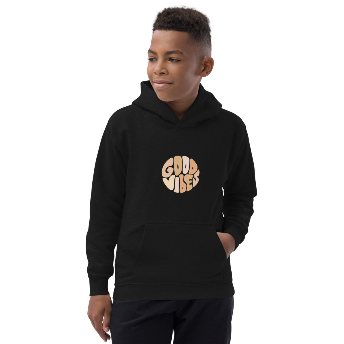 kids hoodie jet black front 6484264dbbd71