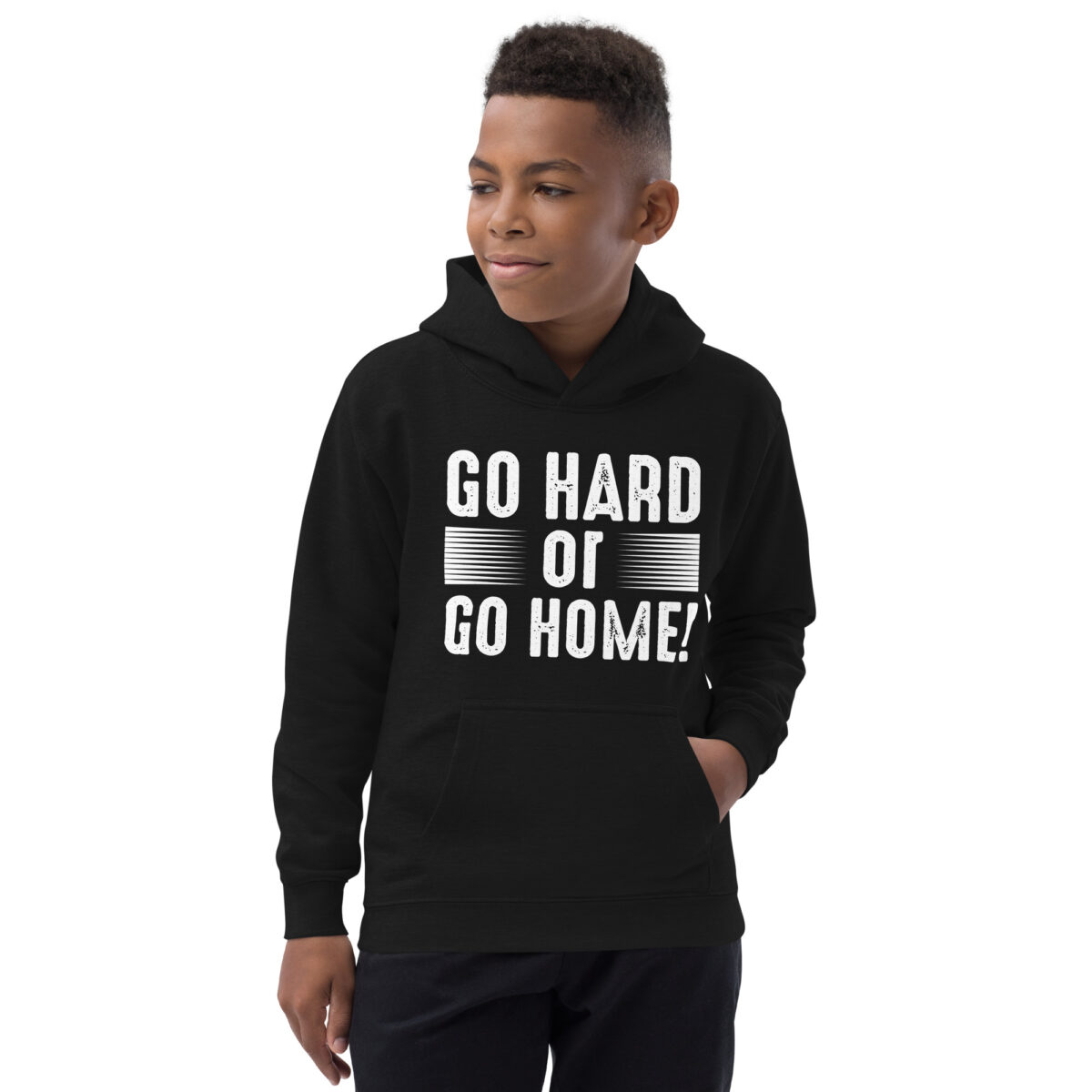 kids hoodie jet black front 6486e3c1418a5