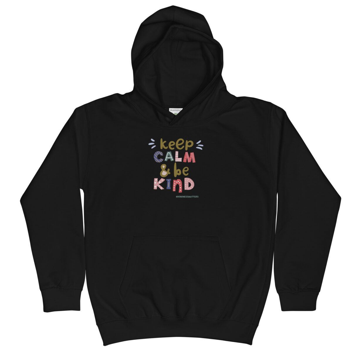 kids hoodie jet black front 64895442c6e5c