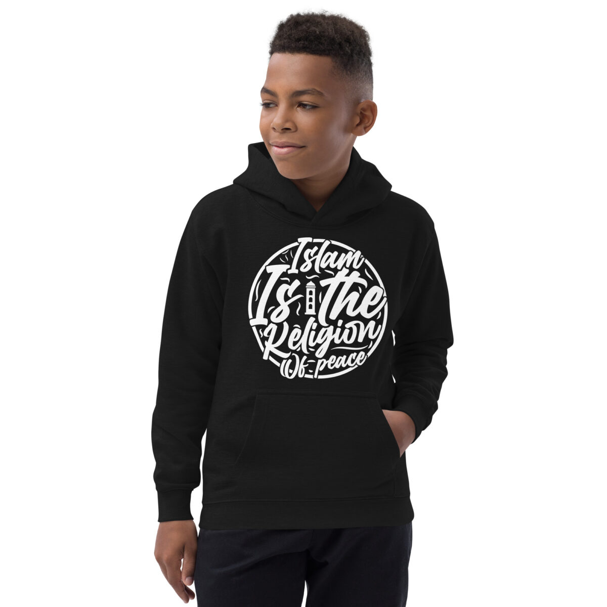 kids hoodie jet black front 6492dbdd4c7b9