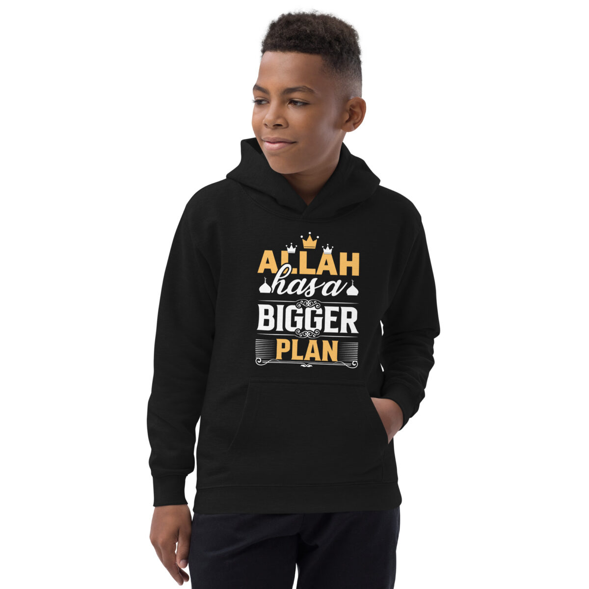 kids hoodie jet black front 64931700e9c39