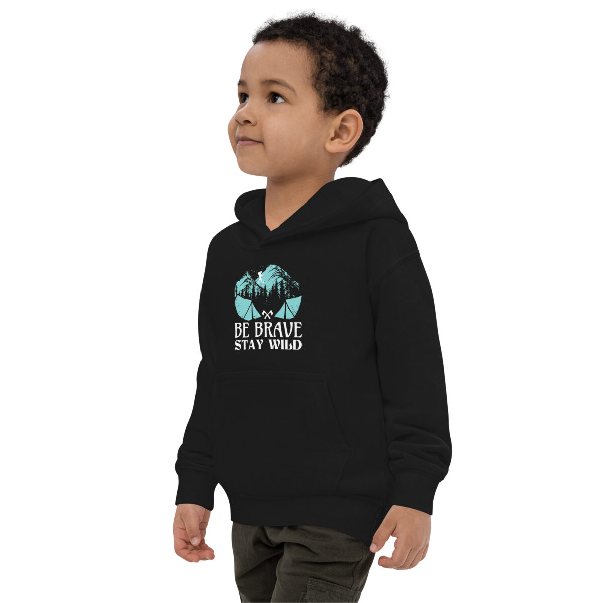 kids hoodie jet black left front 647dd72d3aae5