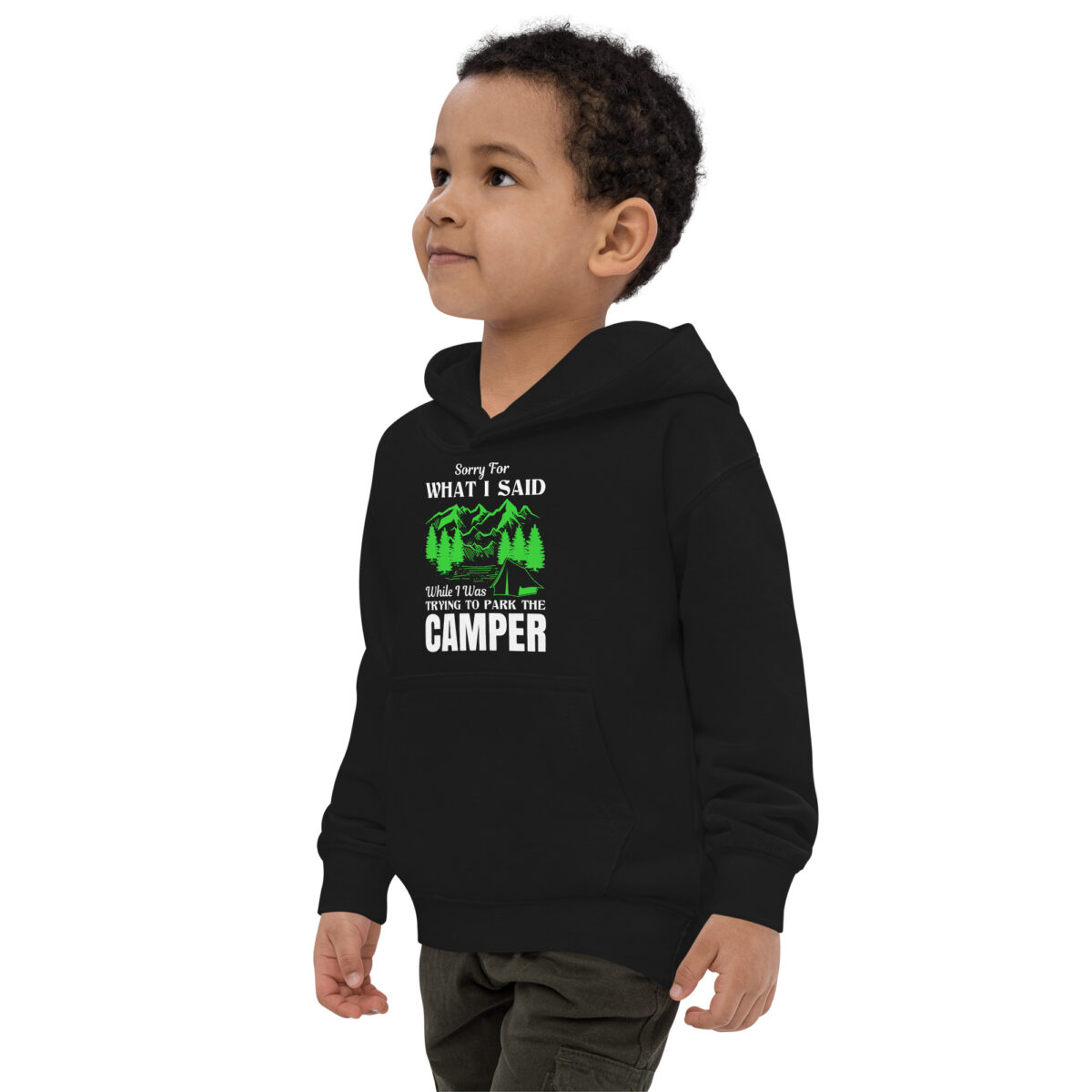 kids hoodie jet black left front 647dd8a492962