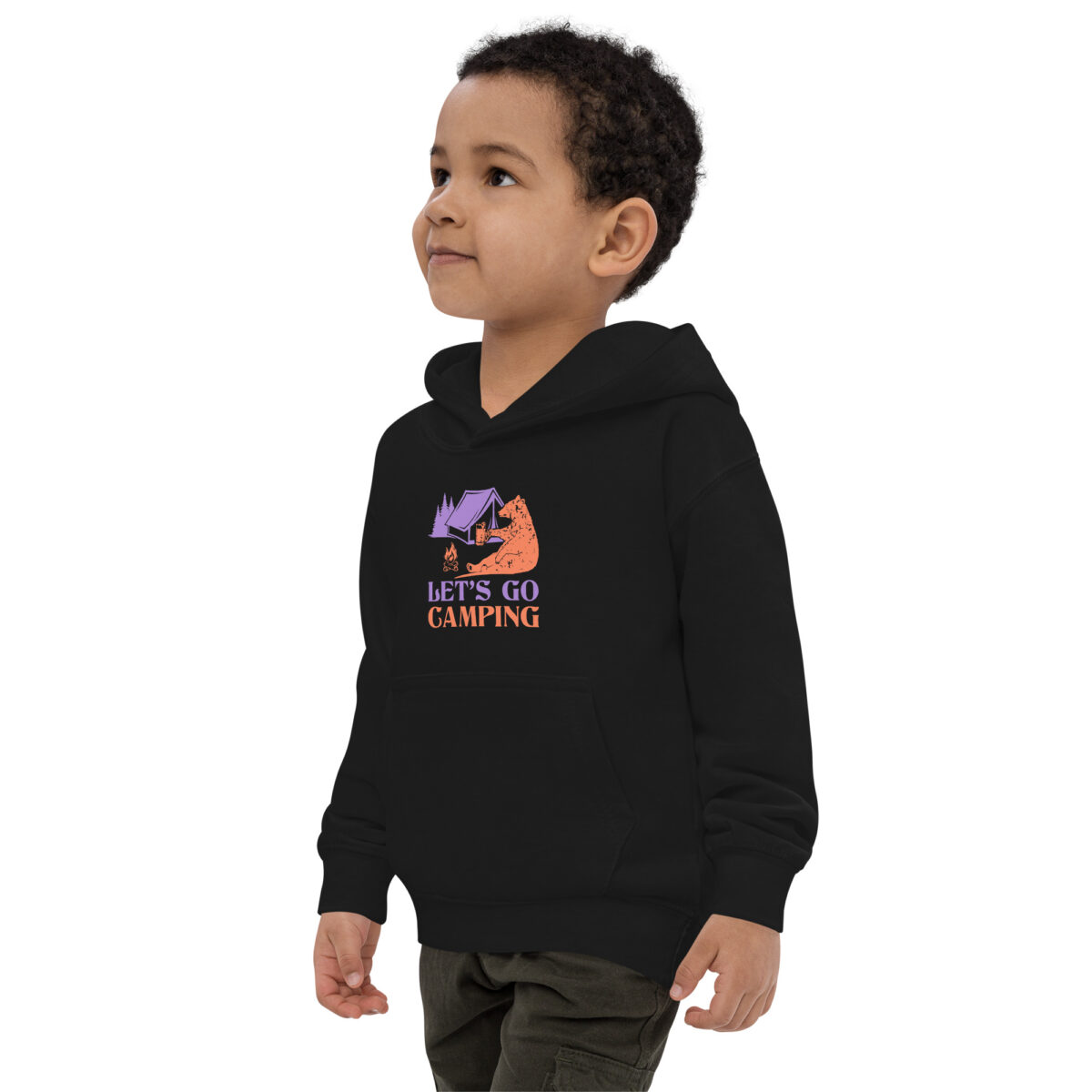 kids hoodie jet black left front 647e12742eaa7