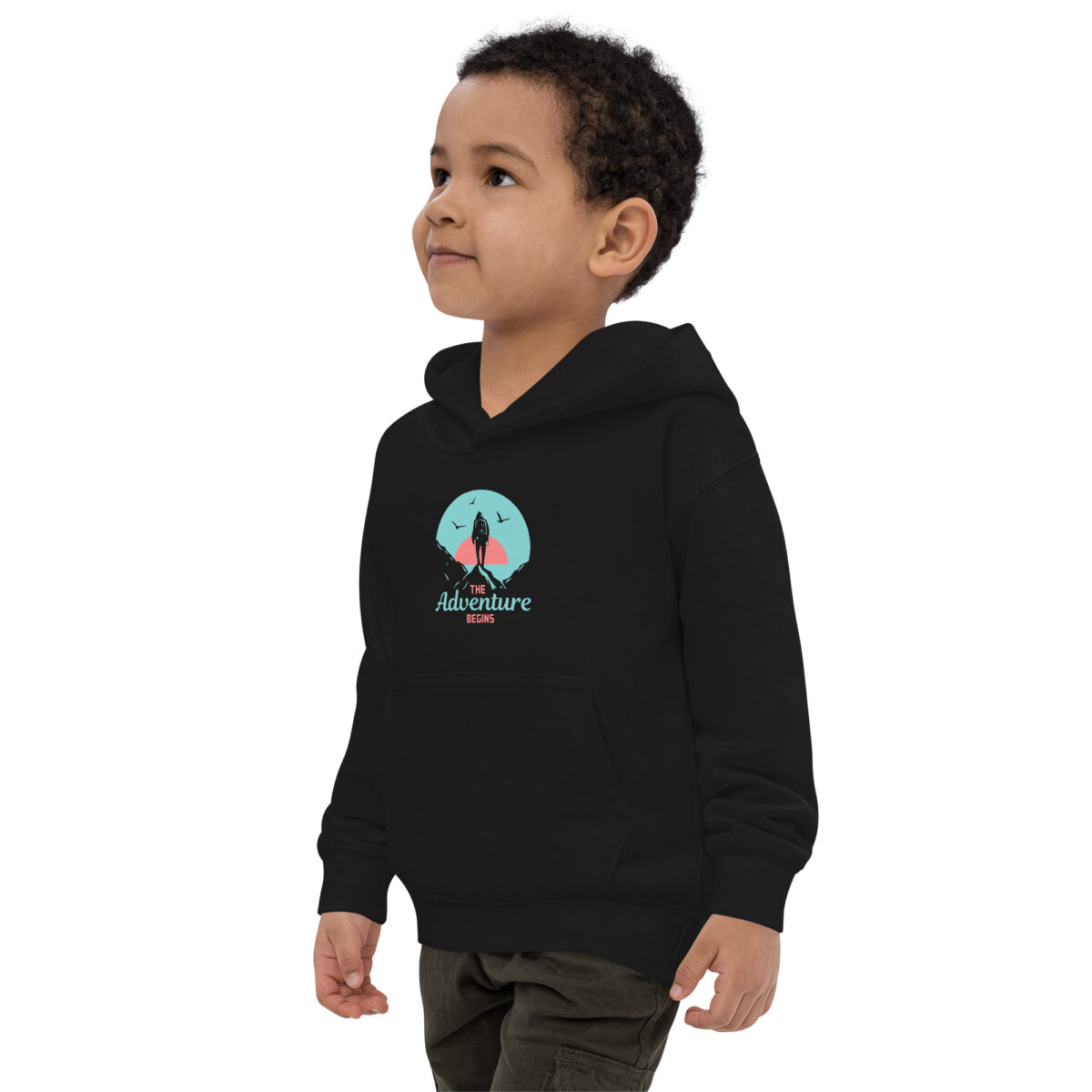 kids hoodie jet black left front 647e136768bc6