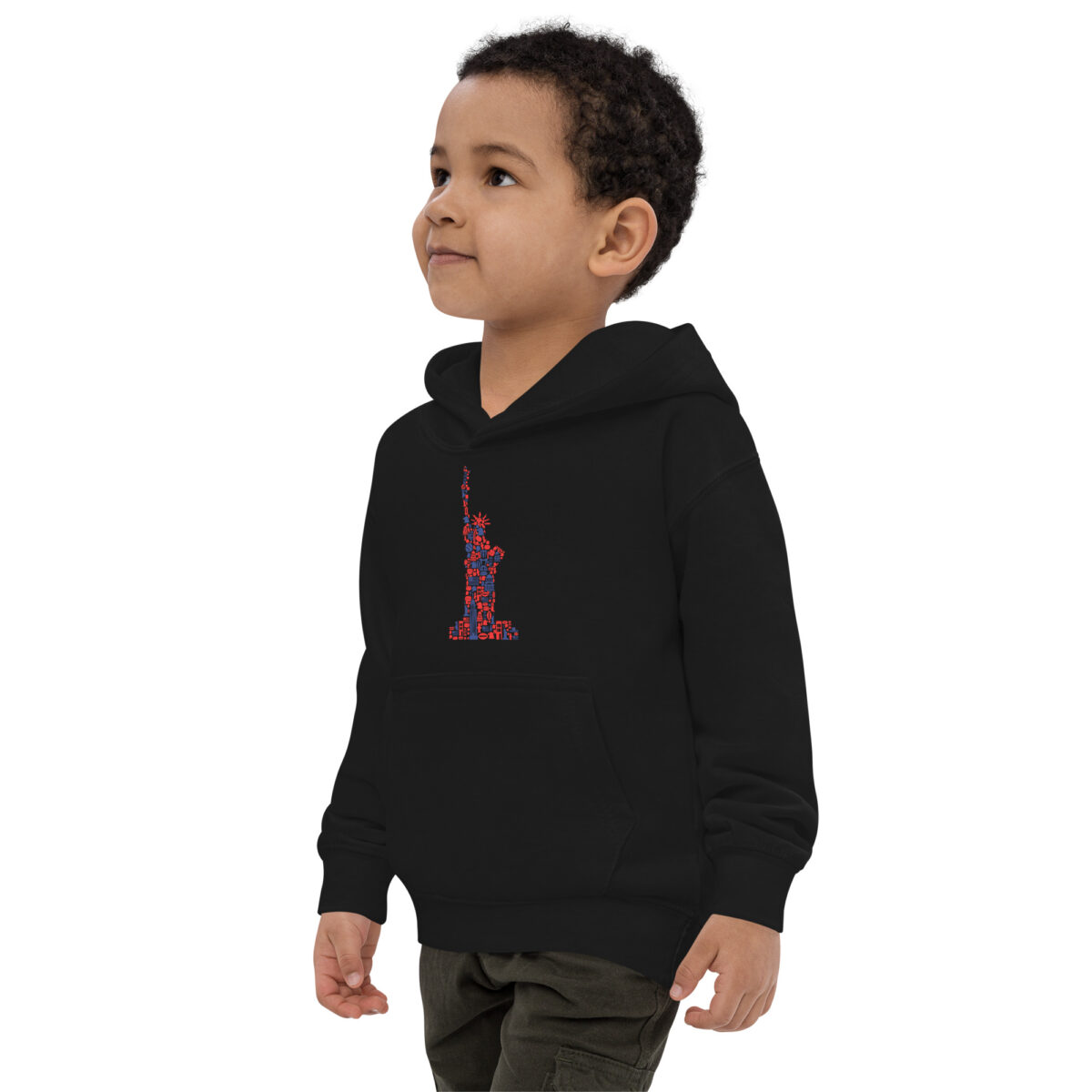 kids hoodie jet black left front 64806553b1fd6