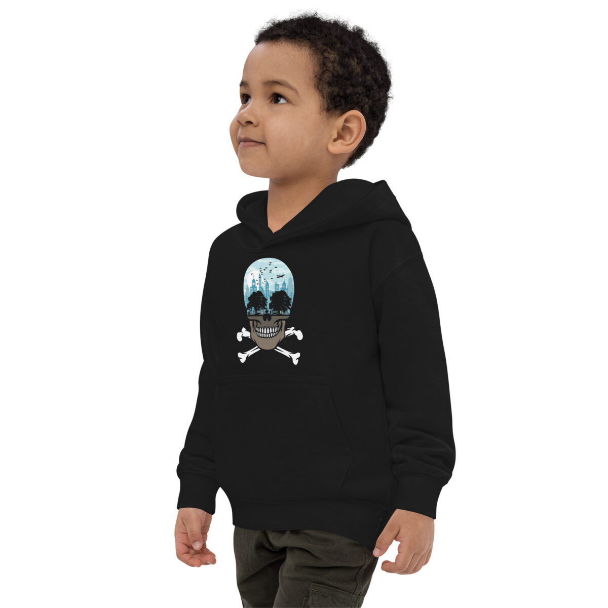 kids hoodie jet black left front 6480735677c58