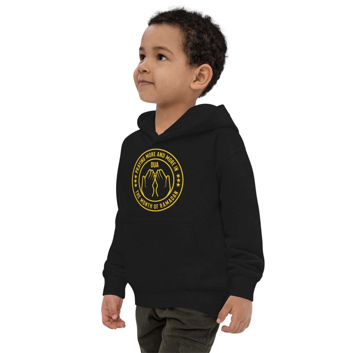 kids hoodie jet black left front 6492db71ed8c2