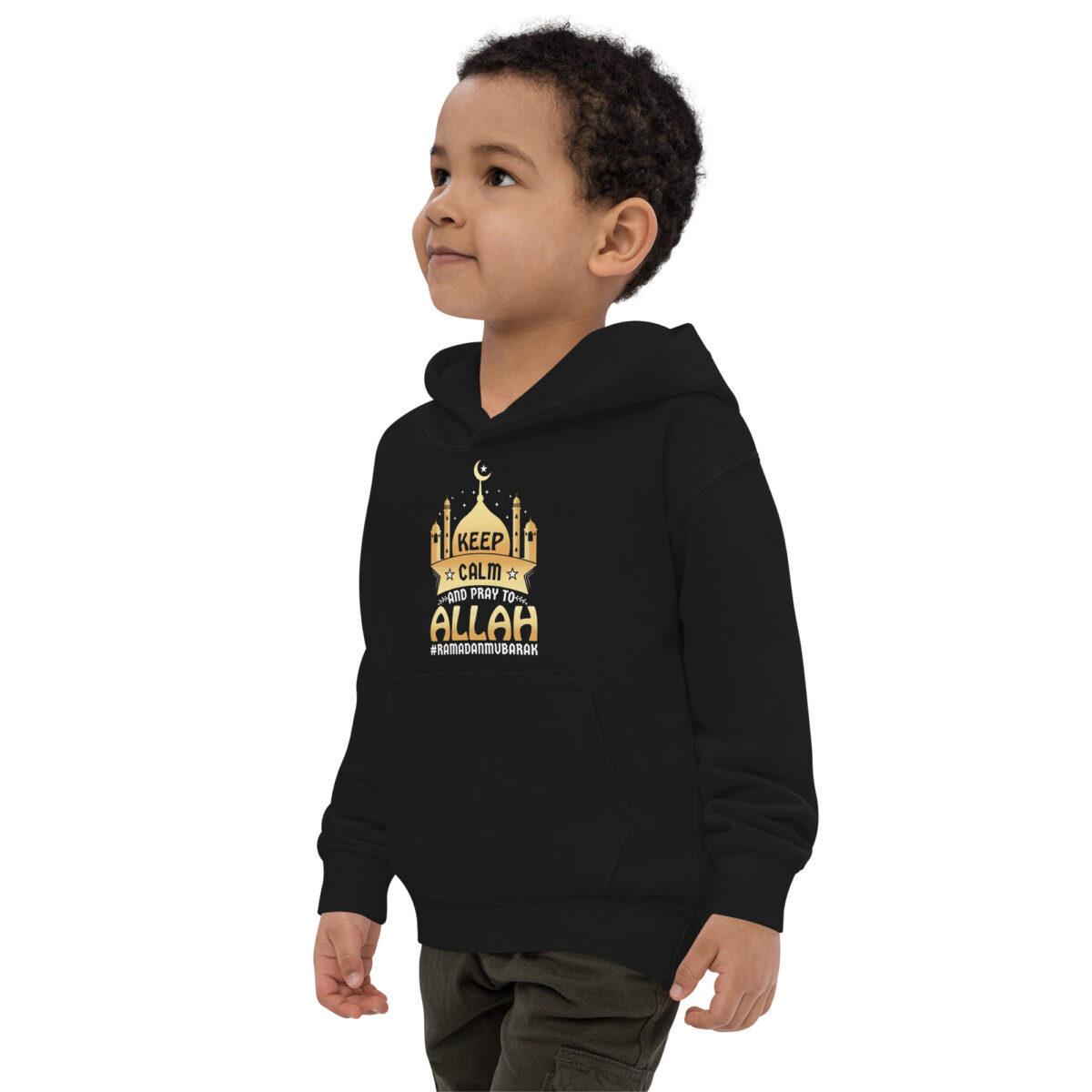 kids hoodie jet black left front 6492e646de382