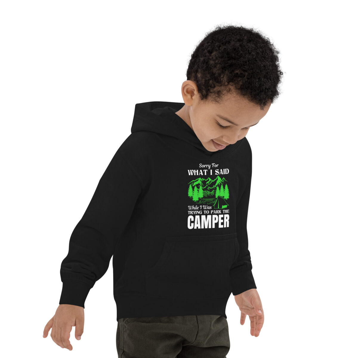 kids hoodie jet black right front 647dd8a4928bc