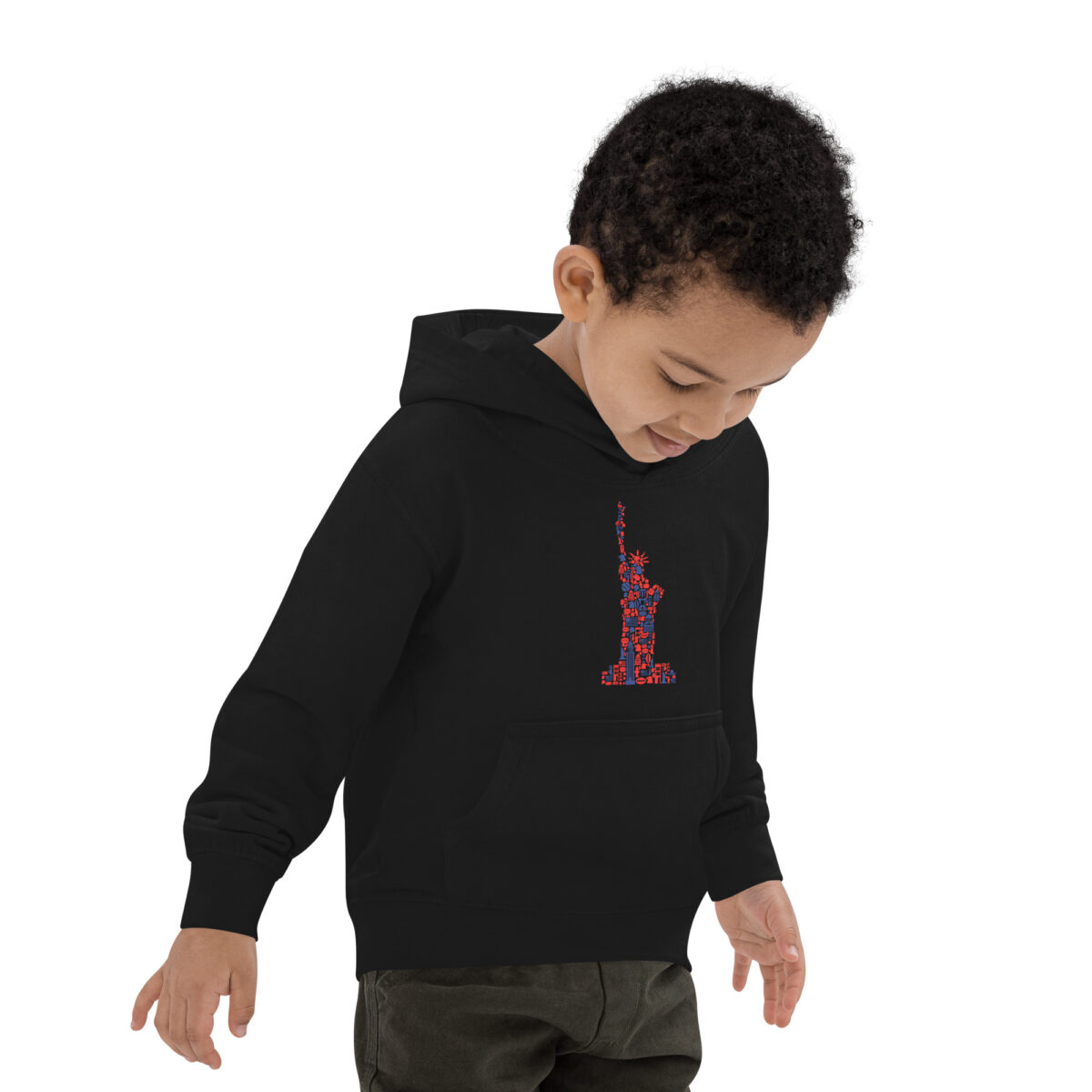 kids hoodie jet black right front 64806553b2179