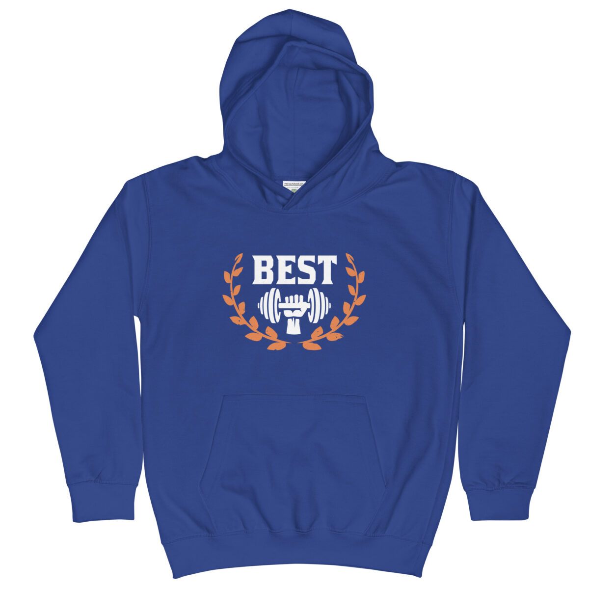 kids hoodie royal blue front 64786f965e3a6