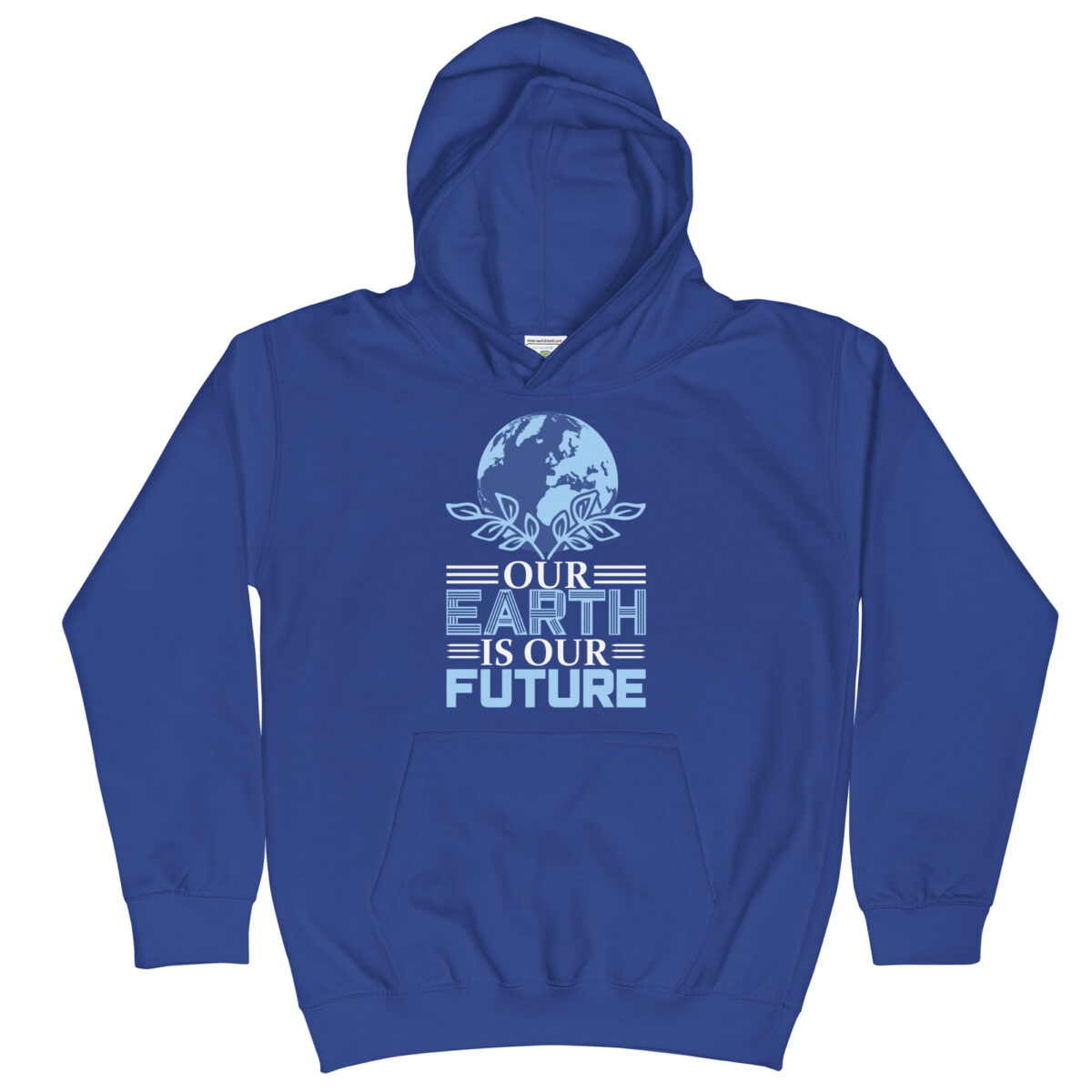 kids hoodie royal blue front 647da78b83119